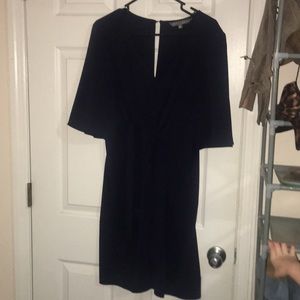 Sharagano navy knee length cocktail dress